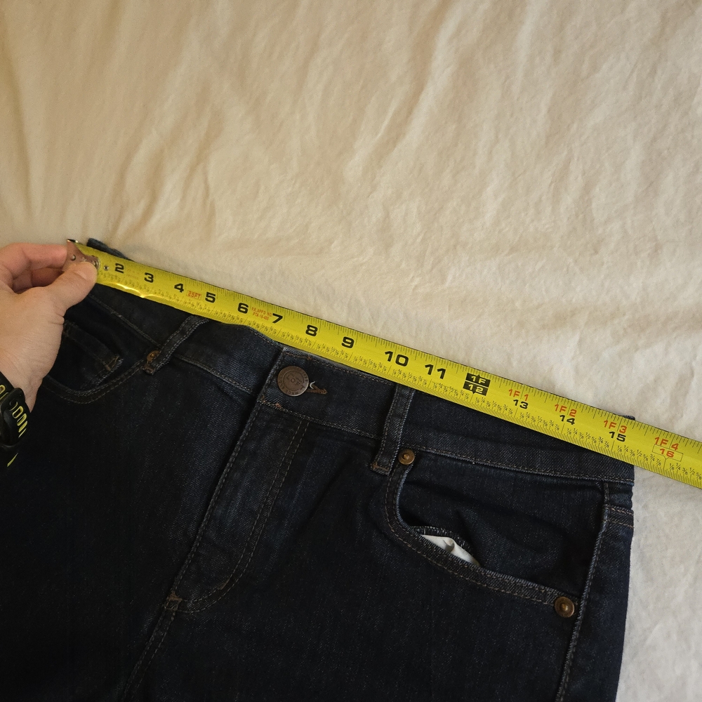 LOFT Indigo Navy Blue Stretch Denim Skinny Ankle Jeans EB3 - Picture 6 of 10
